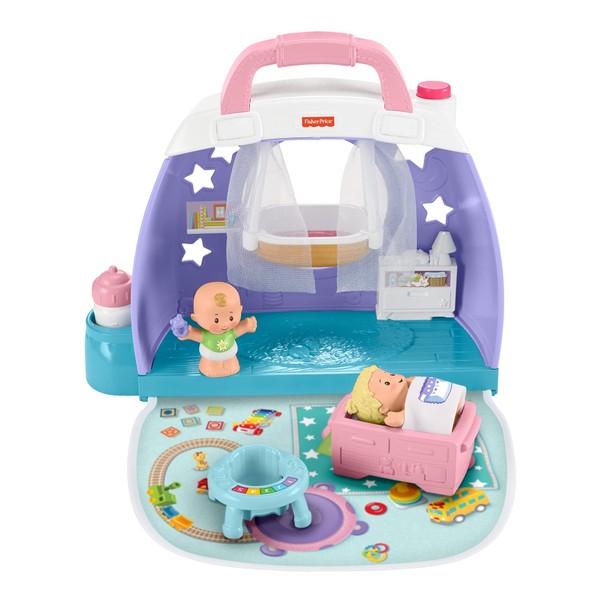 Fisher-Price Little People Toddler Playset Cuddle & Play Nursery with Baby Figures & Accessories for Pretend Play Ages 18+ Months