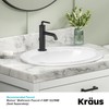 KRAUS Elavo 22 in. Oval Porcelain Ceramic Self-Rimming Drop In