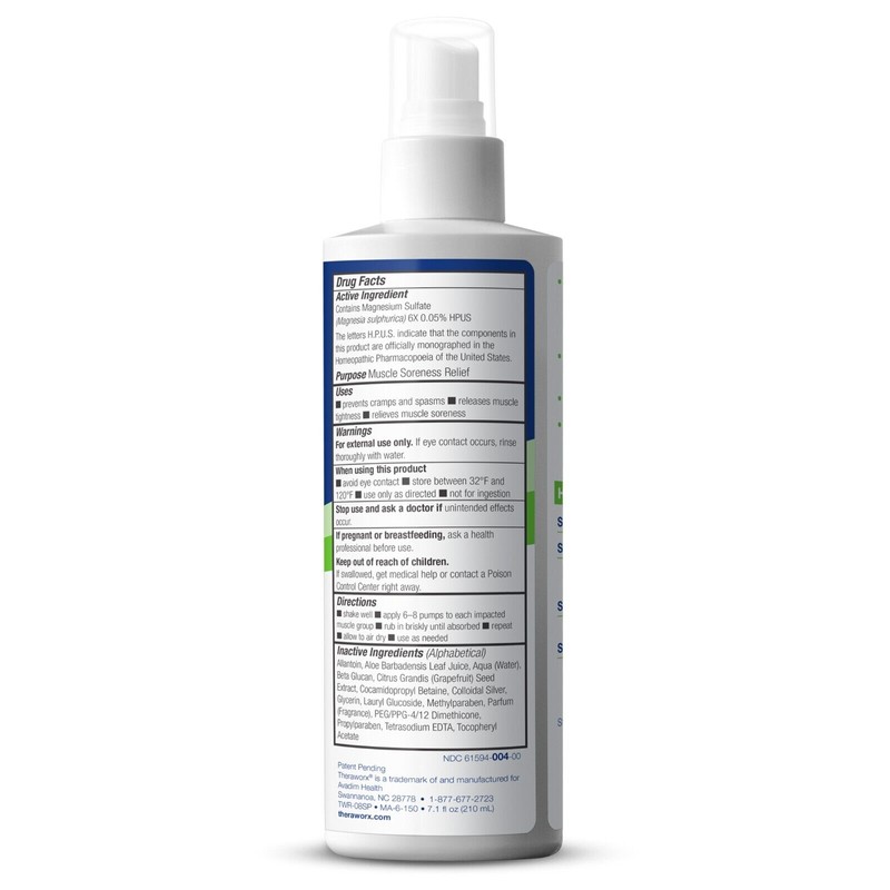 Theraworx Relief for Muscle Cramps and Spasms Spray - 7.1