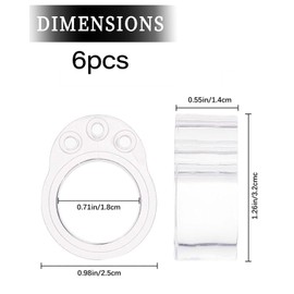 ZAMXHUG Door Handle Buffer - 6 Pieces Door Handle Buffer - Transparent Door Stopper Latch, Highly Elastic Door Handle Protection, Protection for Protection of Walls and Furniture, Door Handle