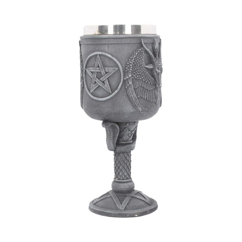 Nemesis Now Baphomet's Thirst Goblet 27cm Black, Resin w/Stainless Steel