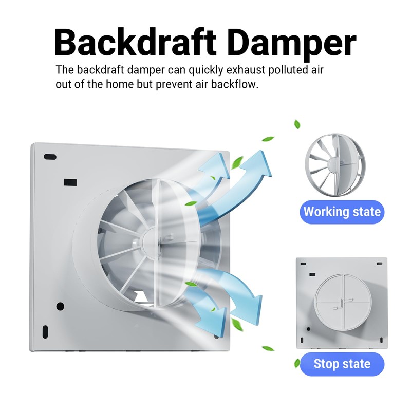 EINTTAX 4 Inch Wall Mount Bathroom Exhaust Fan, Plug in