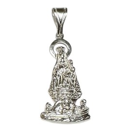 Sterling Silver Our Lady of Charity Religious Medal Pendant, Catholic Devotional Jewelry