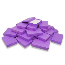 N'icePackaging 100 Qty - Royal-Purple Kraft Cotton Filled Gift Boxes - Size 5 7/16" x 3 1/2" x 1" - USA Made - Holidays/Birthdays/Sales/Storage/Display/Travel