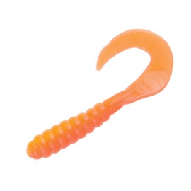 Yum Ferocity YUMWG3 Walleye grub, 3", Hot Peach