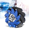 4in Mecanum Wheel Right Aluminum with TPU Rubber Rollers Industrial
