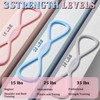 Plman 3PCS Figure 8 Resistance Bands for Women, 15 lbs,