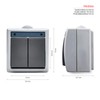 FAMATEL Double Switch | Recessed Socket | Aquant 55 Series