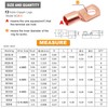 TKDMR 195Pcs Copper Wire Lugs AWG2 4 6 8 10