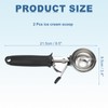 sourcing map 2pcs Cookie Scoops, Ice Cream Scoop with Trigger