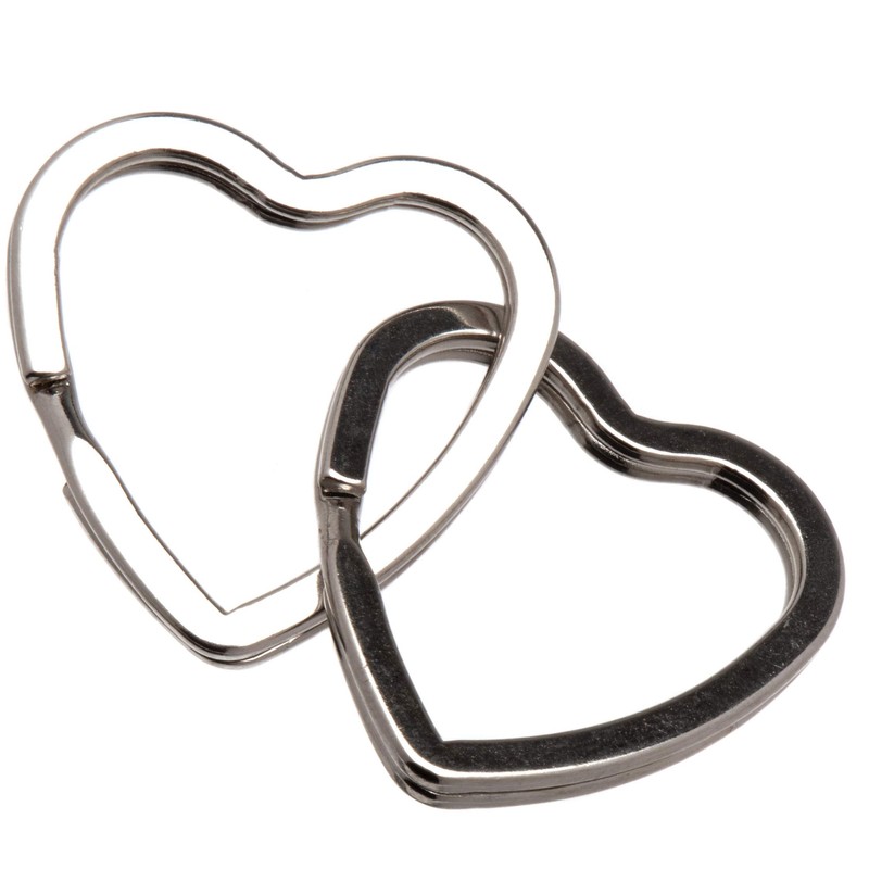 Baker Ross AW684 Heart Shaped Split Metal Rings (Pack of
