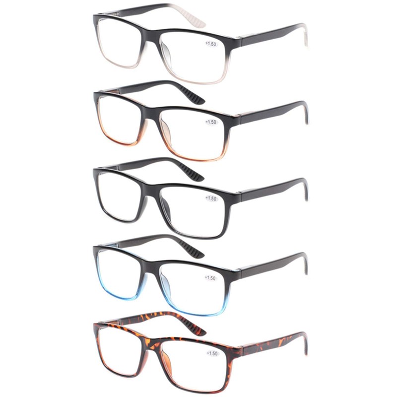 Kerecsen 5 Pack Reading Glasses for Men and Women Readers