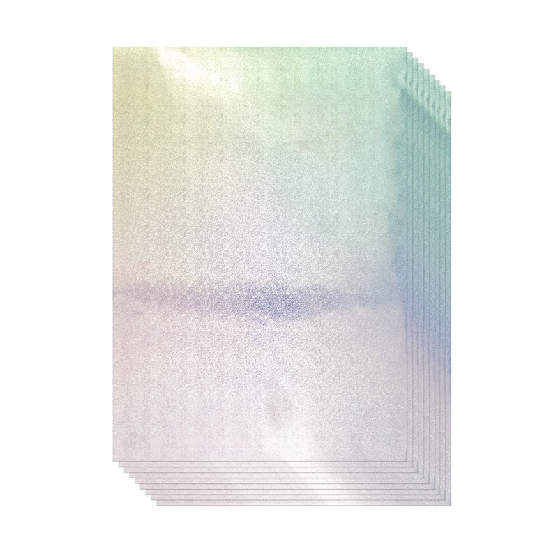 Evergreen Goods 10 Sheets of A4 Holographic Silver Printable Vinyl