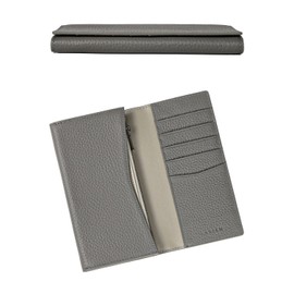 LS LASIEM Men's Long Wallet, Thin, Compact, gray