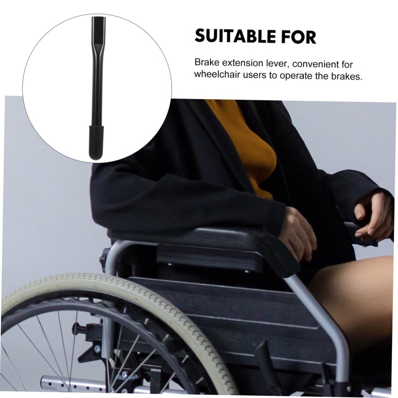 minkissy Wheelchair Brake Handle Extensions Extendable Lever for Easy Operation