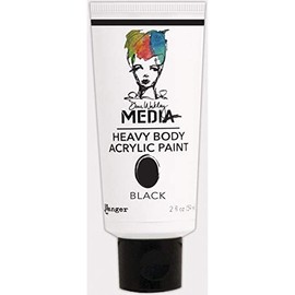 Ranger Acrylic Paints Dina Wakley Media Heavy Body, 2 oz, Black