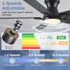 Goniyado 52" Low Profile Ceiling Fans with Lights and Remote,Black