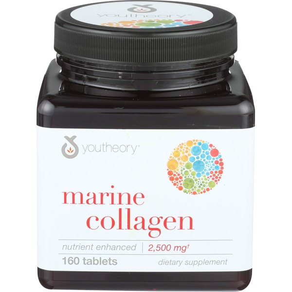 Youtheory, Collagen Marine Type 1 and 3, 160 Tablets