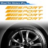 TUCKBOLD 4 Pcs Square Wheel Rim Decal Stripe Reflective Wheel