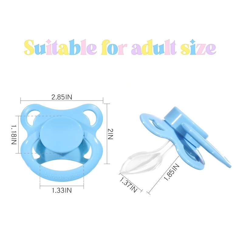 Landofgenie Large Teat Shield Dummy for Adults Blue