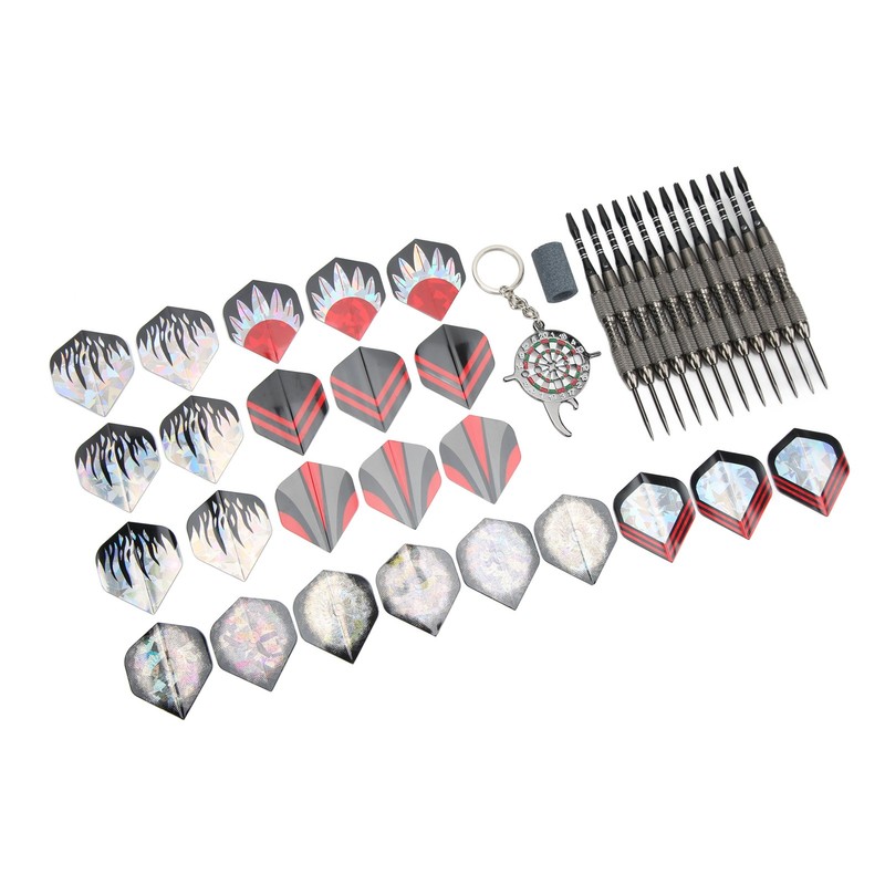 12Pcs Dart Set Stainless Steel Tip Anti Fall Competitive Entertaining