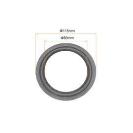 Rebower Speaker Foam Edge Surround Ring Rubber Perforated Subwoofer Ring Replacement Parts for Repair and DIY Subwoofer 115mm Black