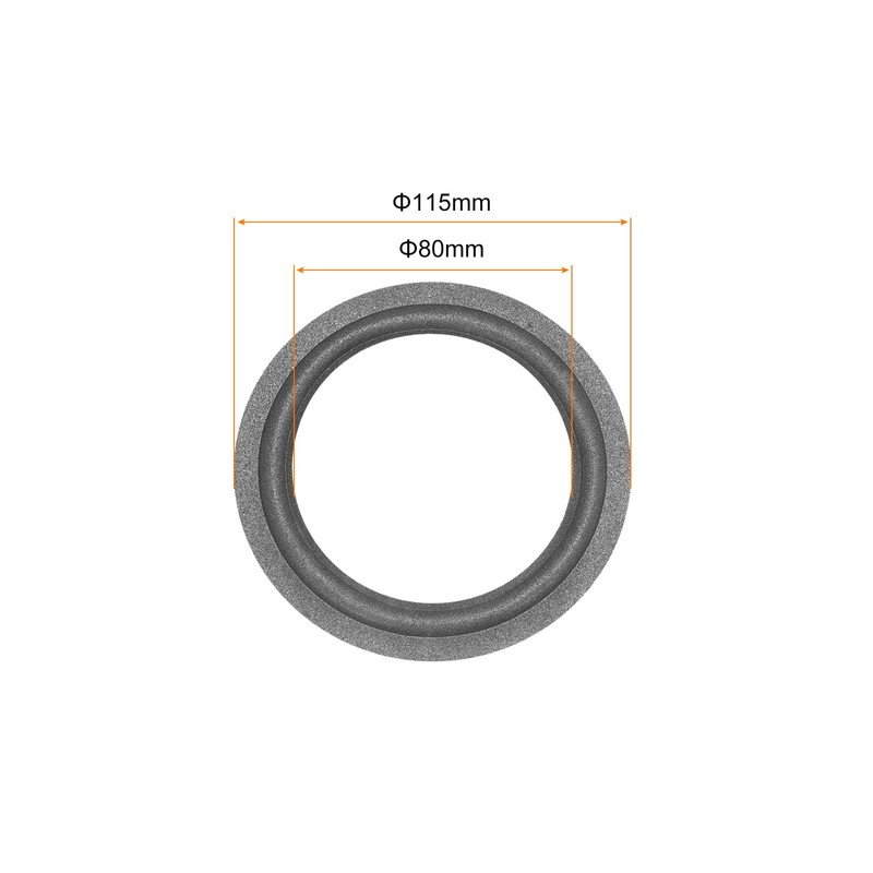 Rebower Speaker Foam Edge Surround Ring Rubber Perforated Subwoofer Ring