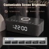 Fansbe Bluetooth speaker, Wireless Charger, White Noise, Dual Alarm Clock,