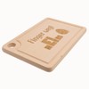 Spruchreif Wooden chopping board with funny engraving and finger hole,