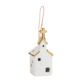 Mud Pie Light Up Church Ornament, Medium, 4" x 2 1/2"