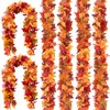 6 Pack 5.8Ft/Piece Fall Leaves Maple Leaf Garland for Mantle