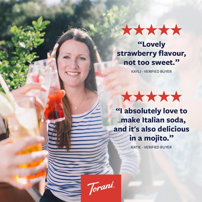 Torani Sugar Free Syrup, Strawberry, 25.4 Fl Oz, (Pack of