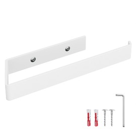 HOLZBRINK Kitchen Roll Holder, White, 244 x 72 mm, Wall Mounted Towel Holder in Bathroom, Kitchen, Guest Toilet, Dish Cloth Holder, Holder for Kitchen Roll