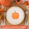MixTeach 50Pcs Thanksgiving Table Place Cards Pumpkin Paper Table Decor