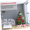 iplusmile 10pcs Glitter Artificial Christmas Flowers Red Silver Tree Hanging