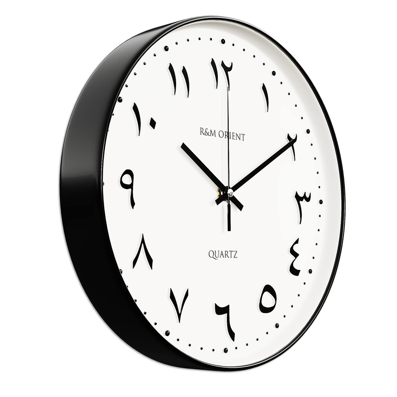 R&M ORIENT 30 cm Arabic Wall Clock Round with Sweeping