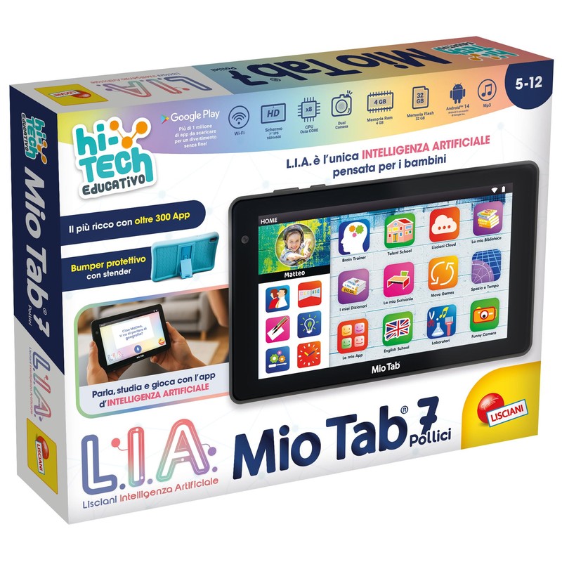 Lisciani Giochi - Hi Tech Educativo L.I.A. Mio Tab 7",