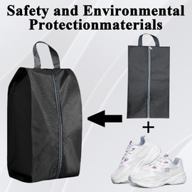 4 Pcs Travel Shoe Bag，Shoe Bags,Shoe Bags for Travel，Waterproof Dust Proof Shoe Bags for Storage Portable Travel Shoe Bag for Packing Unisex Shoe Pouch with Daily and Travel Use Black
