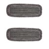 CLEANHOME Floor Mop Chenille Cloth Pad 2 Replacement Pads (Grey)
