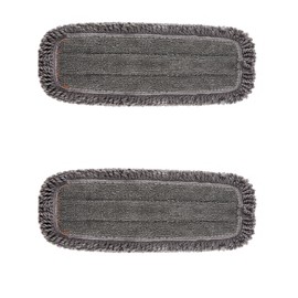 CLEANHOME Floor Mop Chenille Cloth Pad 2 Replacement Pads (Grey)