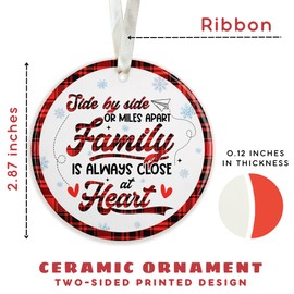 Family Christmas Ornaments for Long Distance Family - Family Ornaments for Christmas, Family Christmas Ornaments 2024 - Ceramic Family Ornament for Christmas 2024
