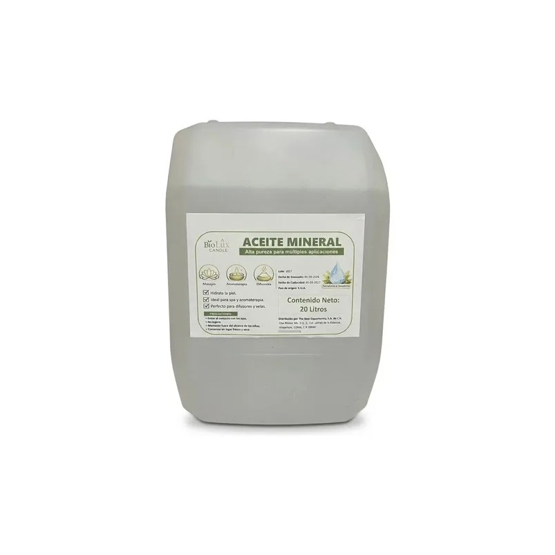 Aceite Mineral Cristalino Pcosmeticos,masajes,geles 20 Lts