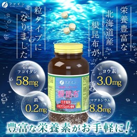 Fine Fukuidan Kelbu Root Extract, 50-Day Supply (500 Capsules), Iodine, Iron, Magnesium, Made in Japan