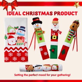JOYIN 5 Pieces Christmas Kitchen Appliance Handle Covers for Kitchen Refrigerator Microwave Oven Dishwasher Decoration, Xmas Indoor Décor, Party Favor Supplies.