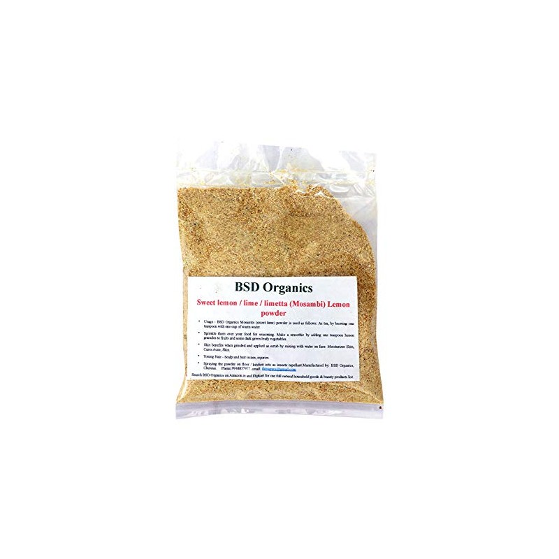 BSD Organics Sweet lemon/lime/limetta (Mosambi) Lemon powder - 100 gm