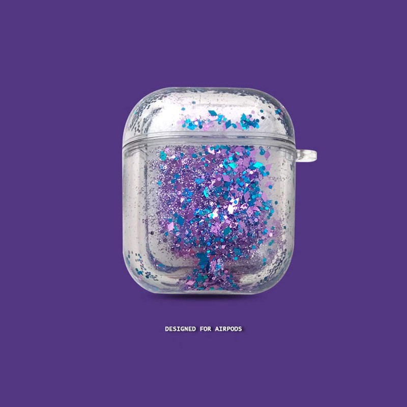 UnnFiko Bling Quicksand Case Compatible with AirPods 1/2, Cute Sparkle