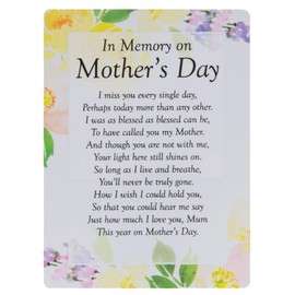 Widdle Celebrations In Memory on Mother's Day Waterproof Graveside Memorial Card - TY190