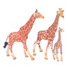 3pcs Giraffe Figurines Simulation Innovative Educational Giraffe Family Action Figure