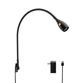 acegoo Wall Mounted Minimalist Bedside Reading Light, Wooden Headboard Mount Flexible Gooseneck Book Light, Handy Lamp Head Switch, CRI 98+ 4000K LED, Powered by USB