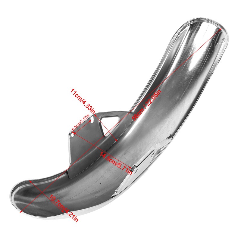 Motorcycle Front Fender Wheel Fender 22" Length Retro Design Unbreakable